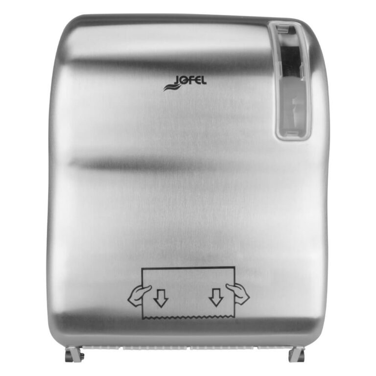 Jofel AE24400 Toilettenpapierhalter Smart Inox – Edelstahl, Satiniert, Mit Voll Aufklappbarer Front